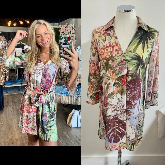 Tropical Zara Tunic Dress - Picture 1 of 6